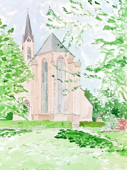 Église gothique, Lahr, 1989